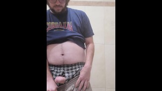 Teasing my thick cock