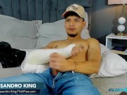 Preview 1 of Alessandro King on Flirt4Free - Bearded Stud Gets Handsy With His Thick Cock