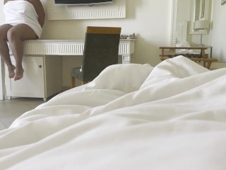 Stepmom Shares a Bed with her Stepson in a Hotel Room