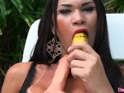 Preview 2 of Sexy Ass Tranny Erika Lee Enjoys Solo Time Beside The Pool