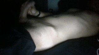 boy cum on his body while jerking off