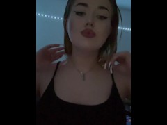 student touches her tits