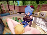 Preview 1 of Genshin Impact Hentai 3D / Ganyu / Aether inflates Ganyu belly!!!