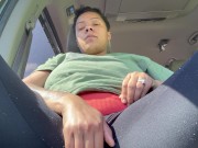 Preview 2 of EBONY MILF squirts in parking lot in front seat