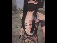 Asian Femboy Outdoor Squirt