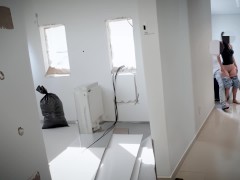 Housewife with architect. Husband working away.