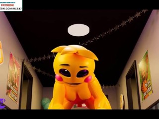 FNAF CHICA DICK RIDING IN CAFE | FIVE NIGHTS AT FREDDY HENTAI ANIMATION 4K 60FPS