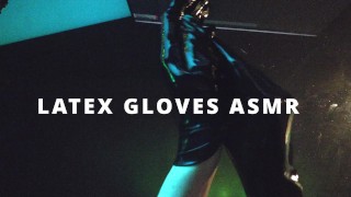 Latex Gloves ASMR | Putting on short latex gloves up-close