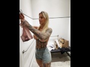 Preview 5 of Jill Hardener Fucked in the Fitting Room Shopping Mall Public Blowjob