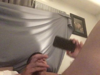 Stroking my cock watching family porn Video