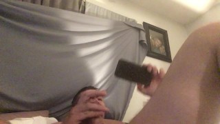 Stroking my cock watching family porn