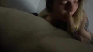 Wife chokes and Slobbering all over my cock