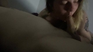 Hot MILF wife blowjob