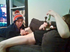 Green Socked Loser Cums under Heather Kane pressure!