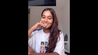 Petite Indian miaz reacts to Amanee