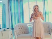 Preview 6 of Hot busty blonde tease Samantha Alexandra strips by window and masturbates