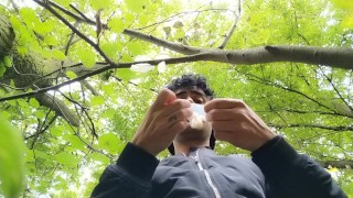 Swallowing cum from three used condoms found outdoor