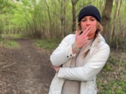 Preview 1 of Outdoor Walk Turns into Messy Facial | Blowjob Deepthroat Public Teen Slut