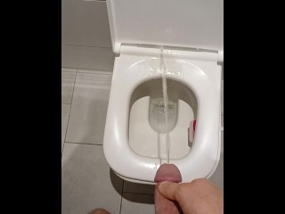 Pissing with Hard Cock