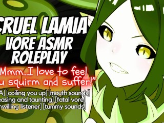 [Audio only] Cruel Giantess Lamia Swallows You! Fatal Vore ASMR Roleplay Video
