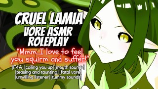 [Только аудио] Жестокая великанша Ламия проглатывает тебя! Ролевая игра Fatal Vore ASMR