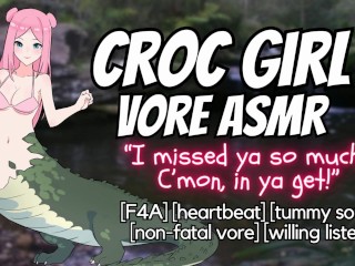 [alleen Audio] Croc Girl Slikt Je! Niet Fatale Vore ASMR Rollenspel