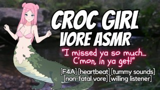 [Somente áudio] Croc Girl engole você! Jogabilidade asmr não fatal