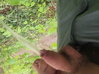 Male pee desperation outdoor run out of storage Video