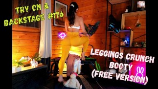 TRY ON #176 LEGGINGS CRUNCH BOOTY WITH STRETCHING TEST & BACKSTAGE (free version)