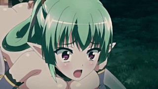 Lustful Green-Haired Bitch Enjoys Using Her Tits To Create Paizuri