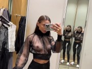 Preview 1 of See-through Try On Haul: Transparent/See-through Lingerie | Very revealing Try On Haul at the Mall