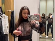Preview 3 of See-through Try On Haul: Transparent/See-through Lingerie | Very revealing Try On Haul at the Mall