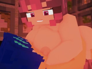 Minecraft Porn Public in Apocalypse World - Girl manages to take a quick fuck with this lucky dude Video