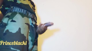 joi - military black man masturbates