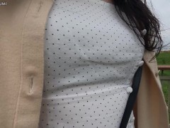 HA44Wears short dress with dildo stuffed into anal. Passers-by pass by takes out secretly fucks anal