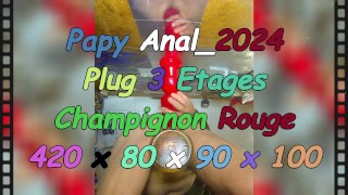 05_Anal_2024 Papy joue avec le champignon 3 étages rouge de 420 x 80 x 90 x 100