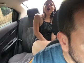 I have my lush toy in my pussy and the driver has control of my toy and makes me cum in the uber Video