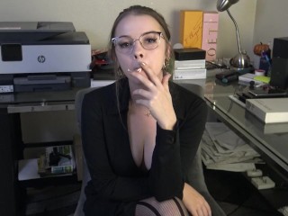 Sexy CEO Lola Leda smokes while you stroke (Trailer- Full vid on OF & MV) Video