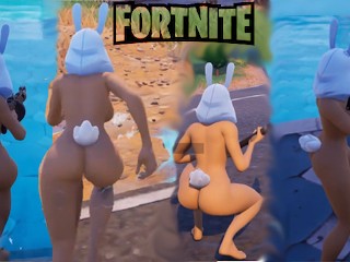 Fortnite Nude Mods Installé Gameplay Naked Bunny Fille Skin Gameplay Partie 1