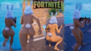 Fortnite Nude Mods Installé Gameplay Naked Bunny Fille Skin Gameplay Partie 1