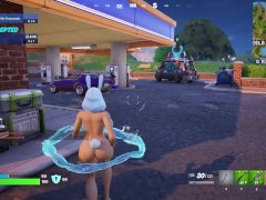 Fortnite Nude Mods Installed Gameplay Naked Bunny Girl Skin Gameplay Part 1