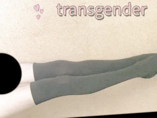 Transgénero Medias Masturbación Esbelta Asiática