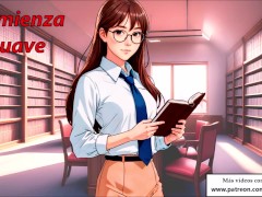 Audio JOI - Sexo en la biblioteca. Voz española.