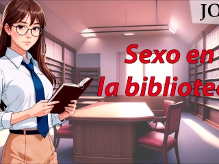 Audio JOI - Sexo en la biblioteca. Voz española. Video