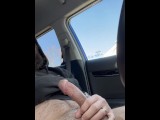 Almost caught jerking off in a parking lot! Turned me on!