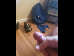 Daddy Cumming on the floor for His Lil Cum Slut to lick up