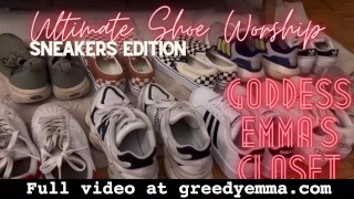 Ultieme shoe worship sneakers editie - voet Fetish vuile schoenen Goddess aanbidding vernedering