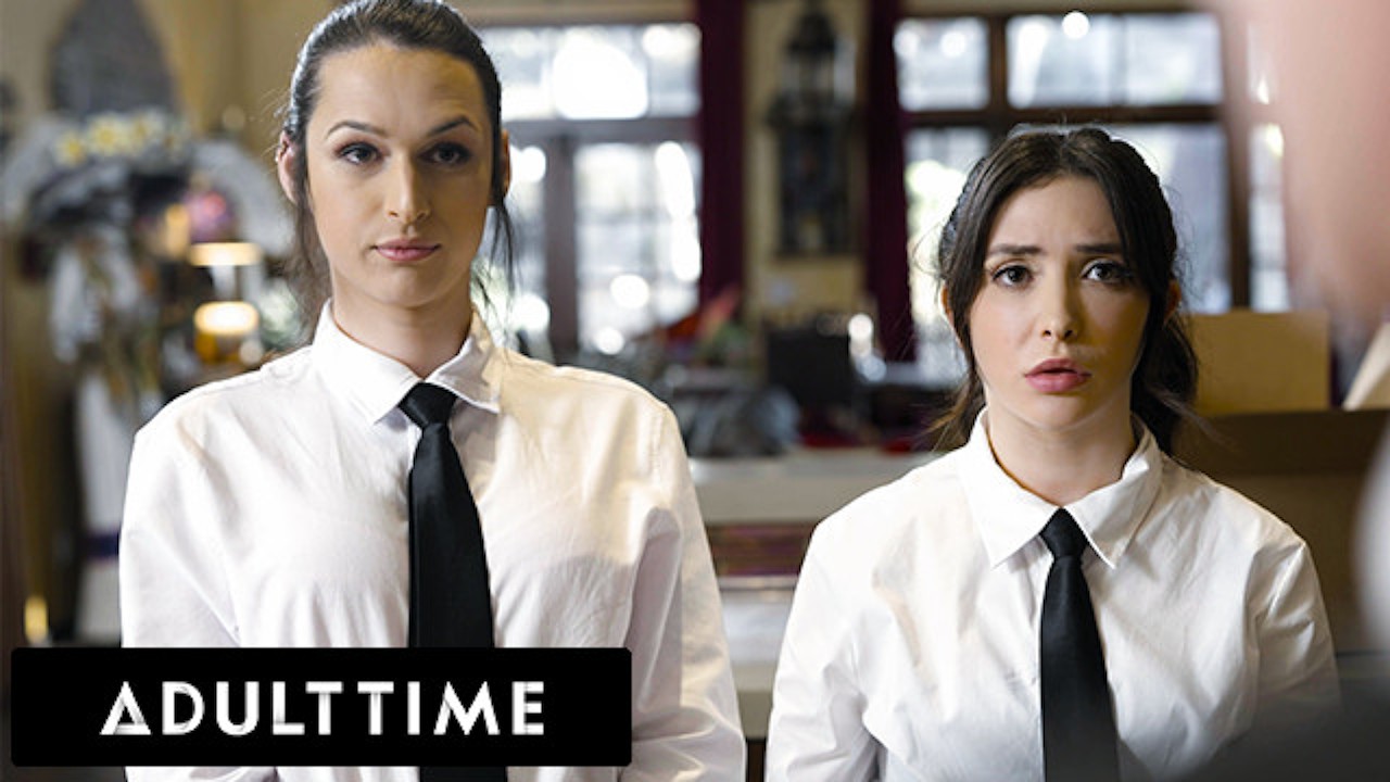 ADULT TIME - Busty T-Girl Khloe Kay And Bubble Butt Jane Wilde CAUGHT  FUCKING AT WORK! FULL SCENE