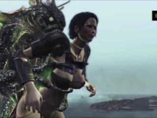 Sexy Lady General Seduces Merman King with Rough Huge Cock Dogstyle