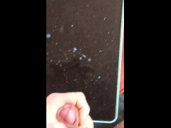 Massive precum on my family bread plate